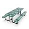 Flash Furniture Mantilla Rectangle Picnic Table, Green, Expanded Metal Mesh Top, Black Frame W/ Anchors, 8 ft L SLF-EML96-H60L-GN-GG - alternate 3